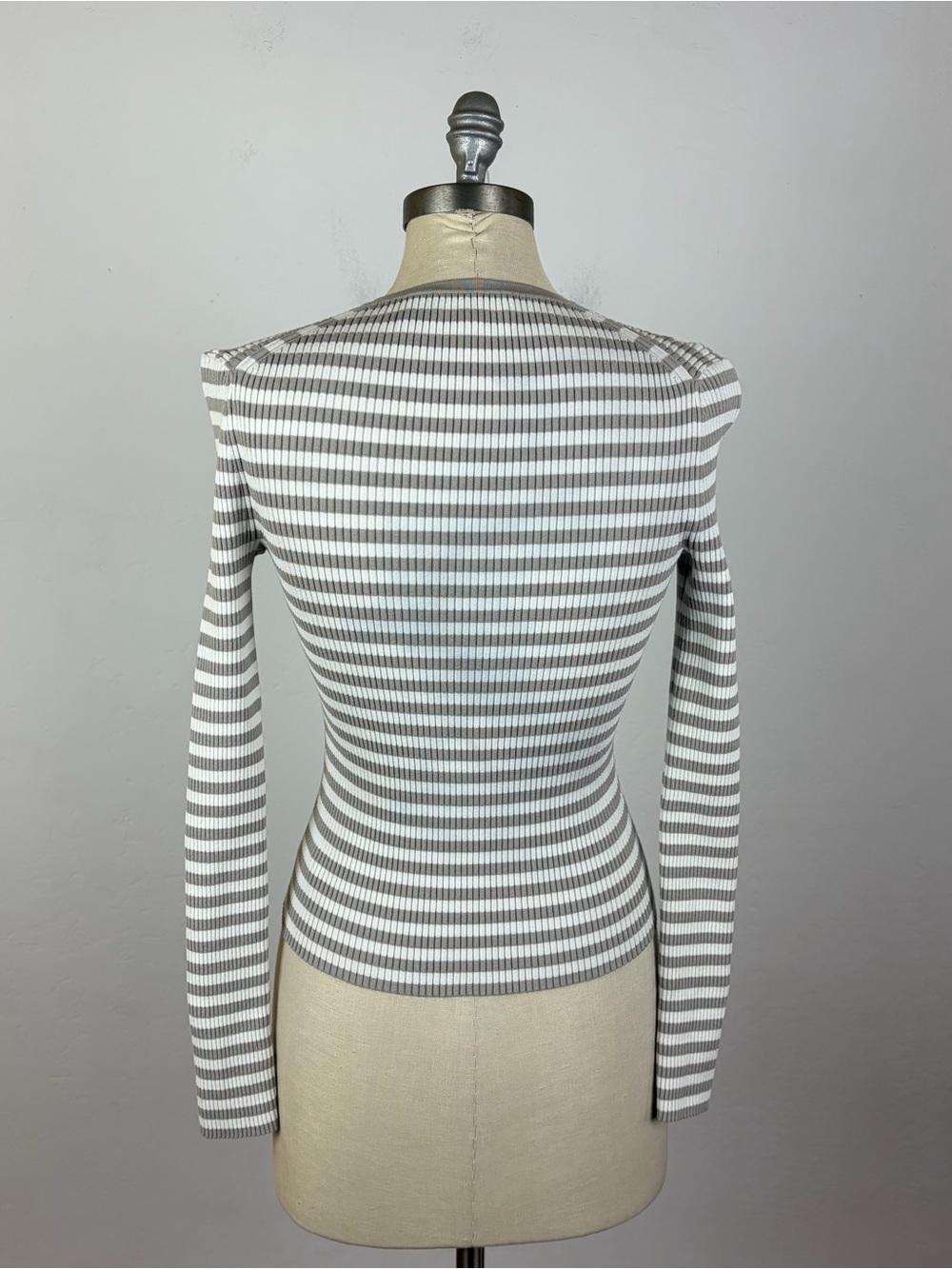 Theory Striped Ribbed Cardigan - Picture 6 of 8